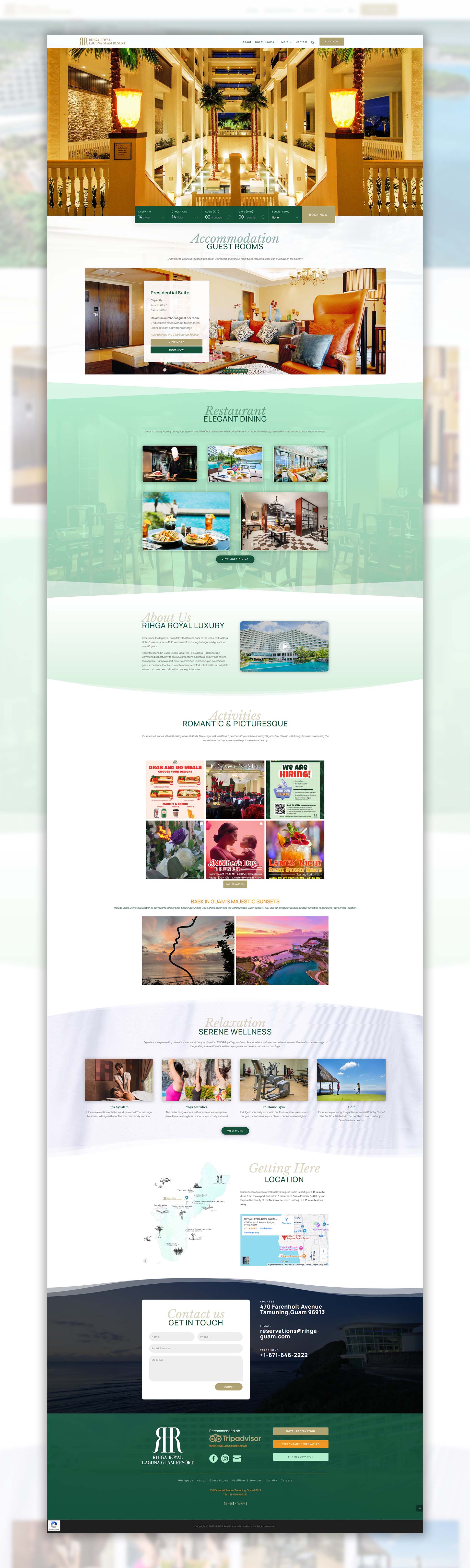 RIHGA Guam Website Homepage